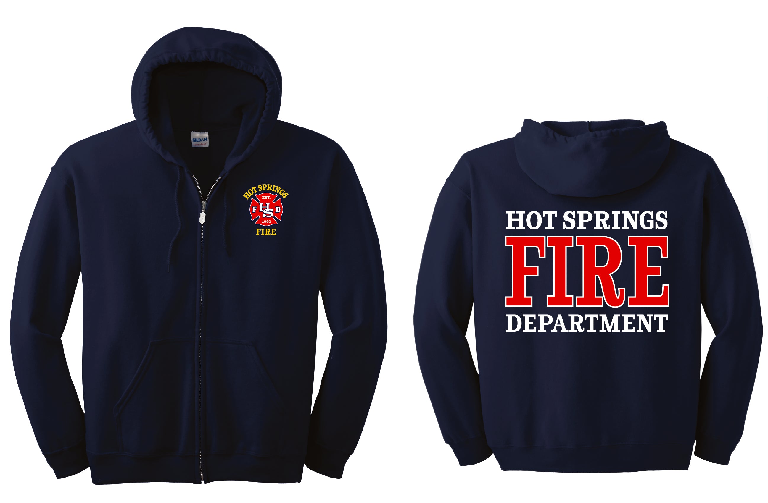 HSFD Gildan Full Zip Hooded Sweatshirt - 18600