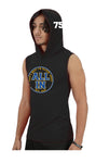 Black Sleeveless Hooded Tee