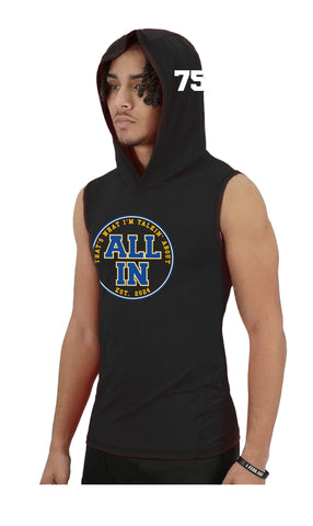Black Sleeveless Hooded Tee