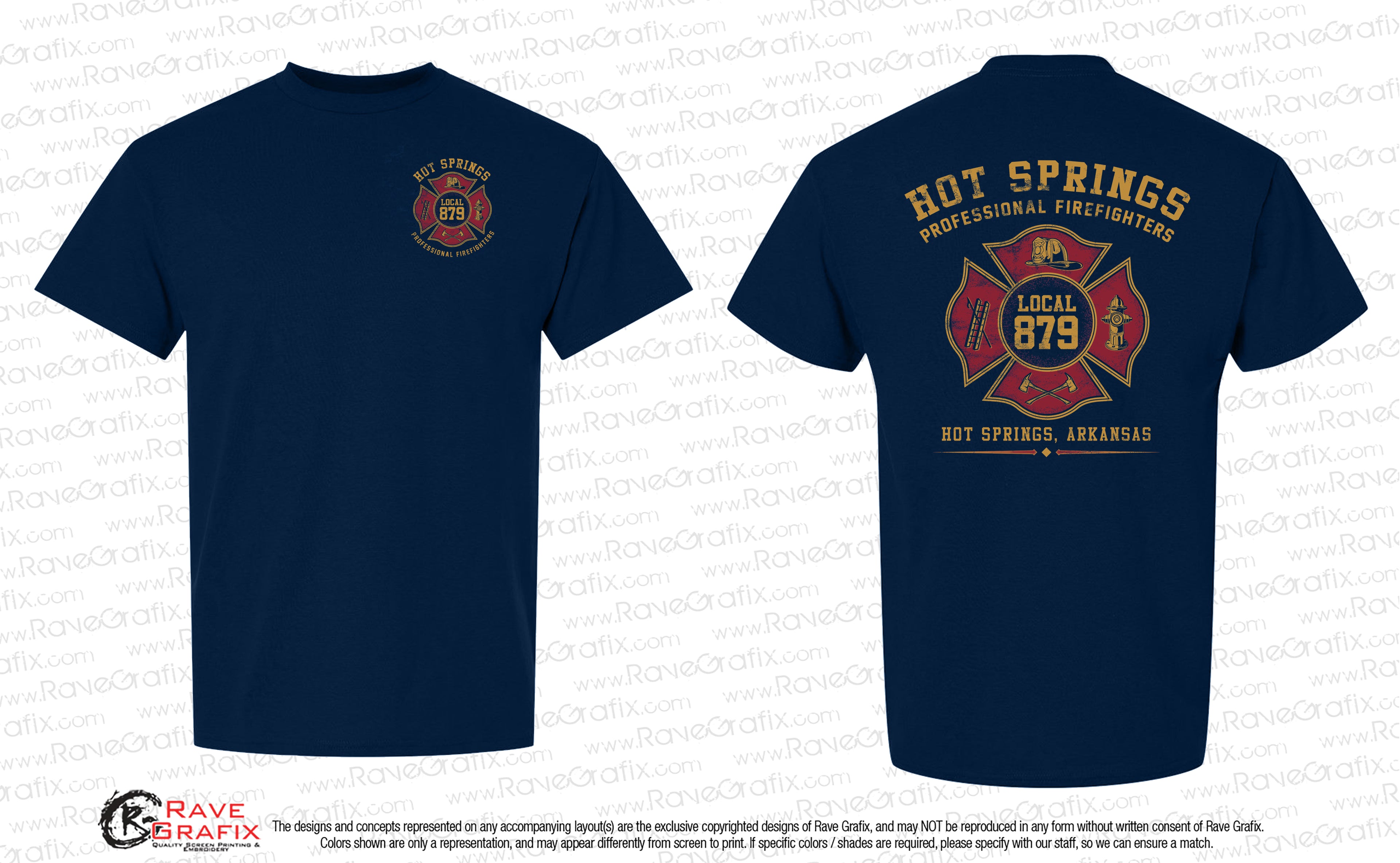 Local 879 Red/Gold tee