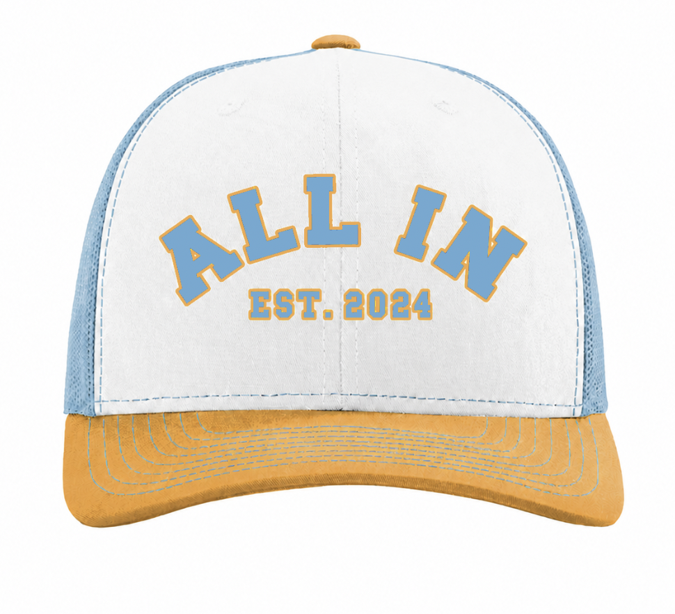 ALL IN White Trucker Cap